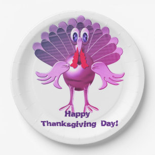 Assiettes En Carton Bon thanksgiving Turquie, Personnalisé