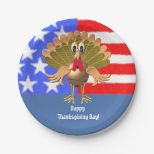Assiettes En Carton Bon thanksgiving Turquie, Personnalisé