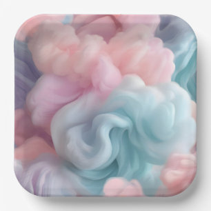 Assiettes En Carton Bonbons de coton Abstrait