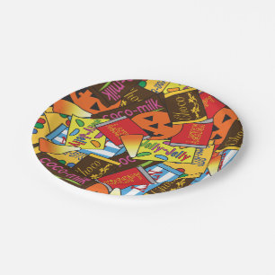 Assiettes En Carton Bonbons d'Halloween