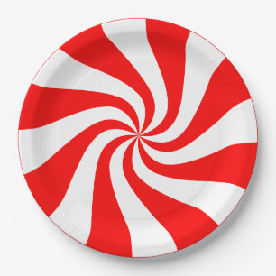 Assiettes En Carton Bonbons, spirale Tourbillonnant