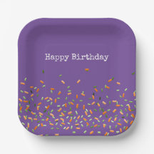 Bonbons Sprinkles Joyeux Anniversaire Orange Vert 