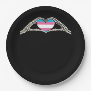 Assiettes En Carton Bone Hands Coeur Transgenre Goth