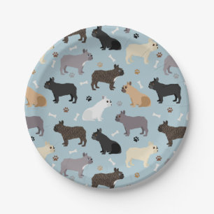 Assiettes En Carton Bones et pattes de Bulldog