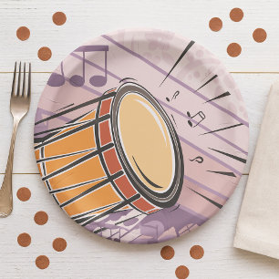 Assiettes En Carton Bongo Drum