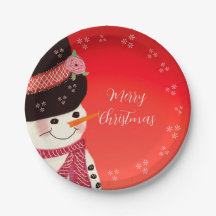 Bonhomme de neige fantaisiste rond