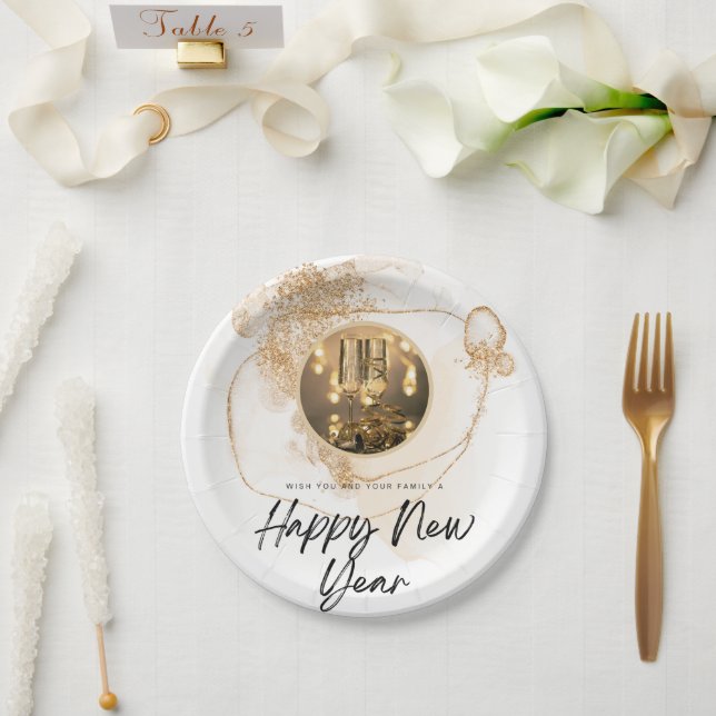 Assiettes En Carton Bonne année (Mariage)