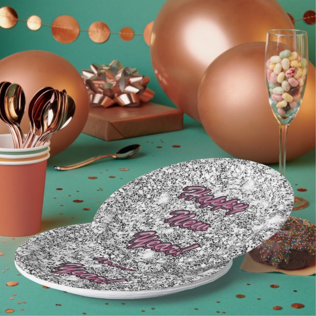 Assiettes En Carton Bonne année (Multi)