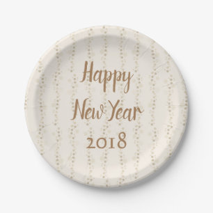Assiettes En Carton Bonne année de temps de partie