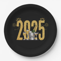 Bonne année - Plaque d'or noir