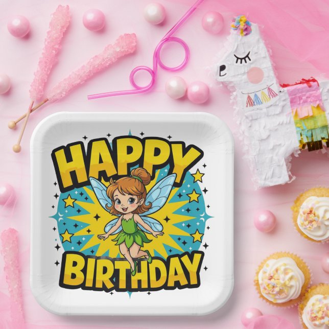 Assiettes En Carton Bonne fête d'anniversaire (Fête)