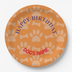 Assiettes En Carton Bonne Fête D'Anniversaire Pour Chiens