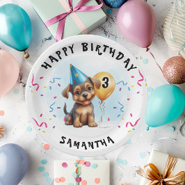 Assiettes En Carton Bonne fête de marionnettes Anniversaire Plaque pap