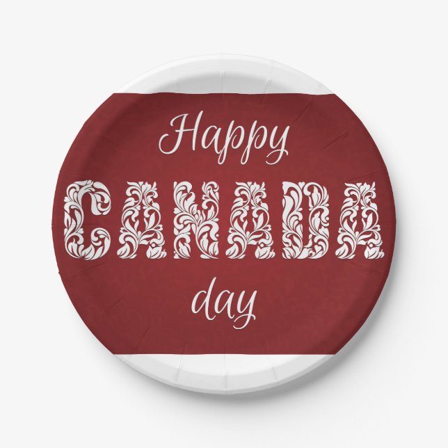 Assiettes En Carton Bonne fête du Canada (Devant)