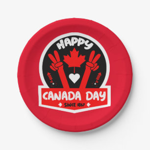 Assiettes En Carton Bonne fête du Canada 1er juillet