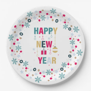 Assiettes En Carton Bonne fête du Nouvel An