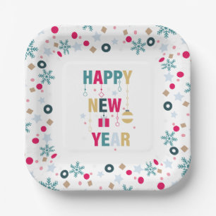 Assiettes En Carton Bonne fête du Nouvel An