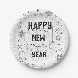 Assiettes En Carton Bonne fête du Nouvel An