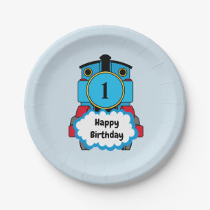 Assiettes En Carton Bonne plaque d'anniversaire du garçon du train