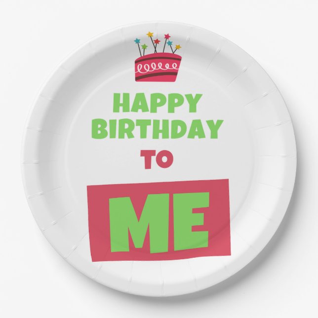 Assiettes En Carton Bonne Plaques d'anniversaire (Devant)