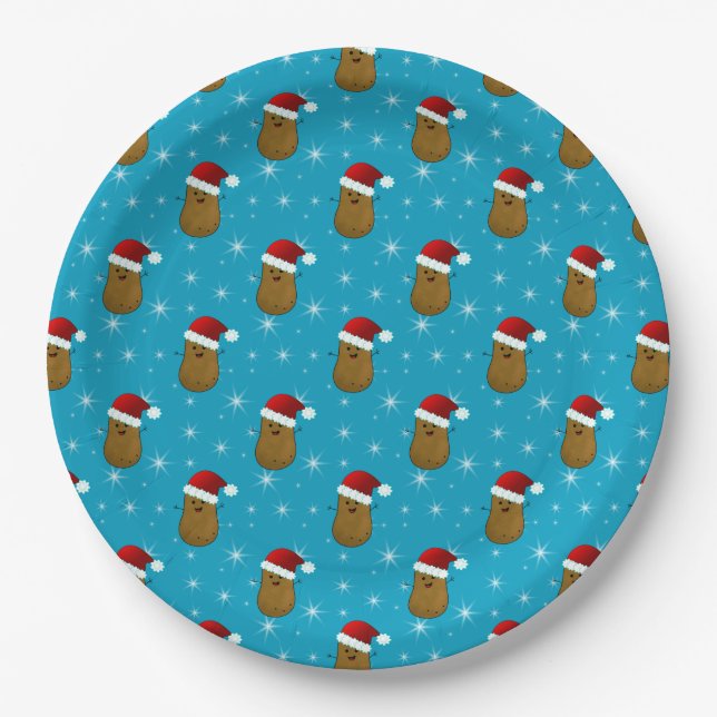 Assiettes En Carton Bonne pomme de terre de Noël (Devant)
