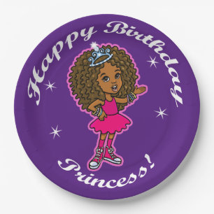 Assiettes En Carton Bonne princesse d'anniversaire !