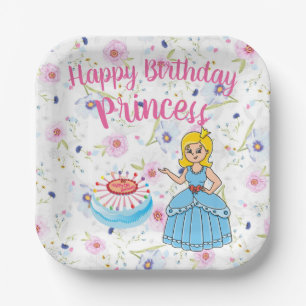 Assiettes En Carton Bonne princesse d'anniversaire