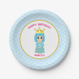 Assiettes En Carton Bonne princesse d'anniversaire