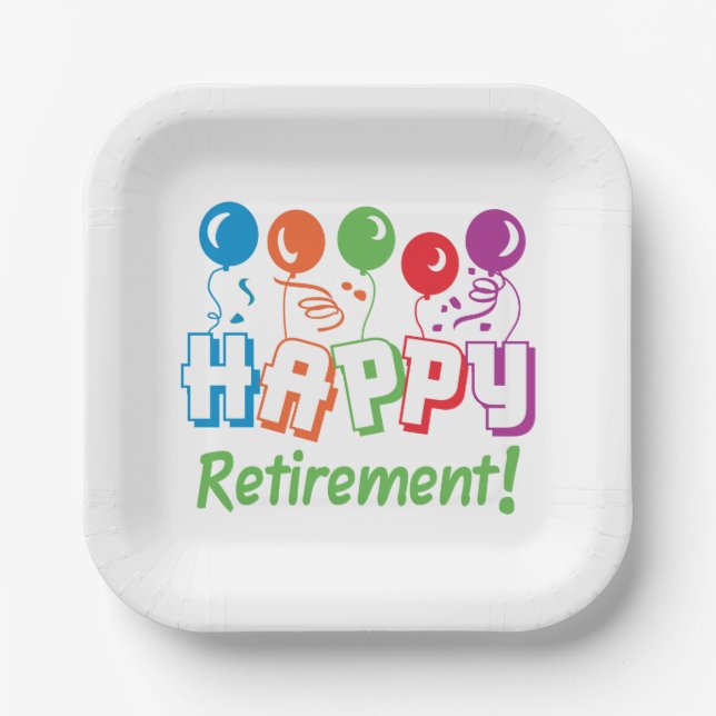 Assiettes En Carton Bonne retraite (Recto)