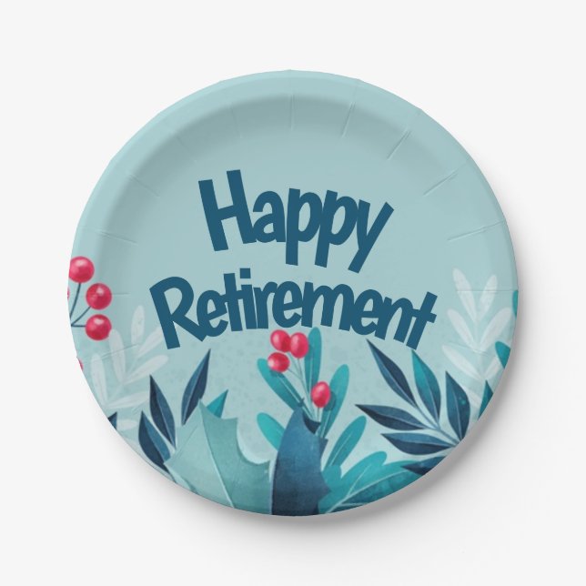 Assiettes En Carton Bonne retraite (Devant)
