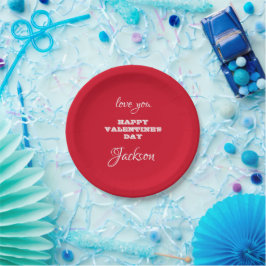 Assiettes En Carton Bonne Saint Valentin Chic Rouge Saint Valentin
