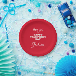 Assiettes En Carton Bonne Saint Valentin Chic Rouge Saint Valentin