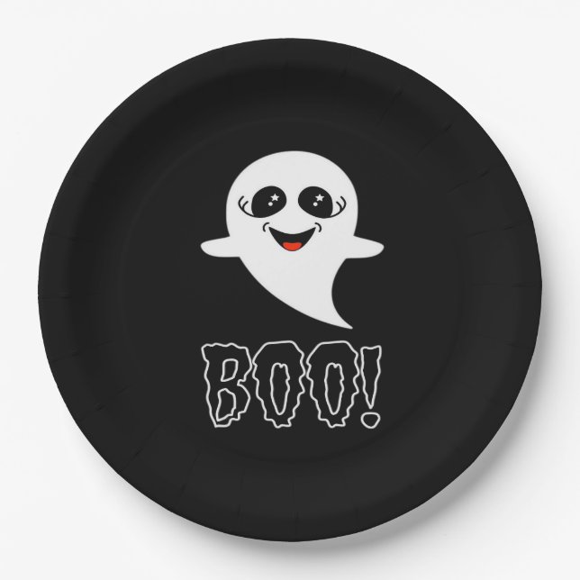 Assiettes En Carton Boo ! Petite Halloween Par Lucas (Devant)
