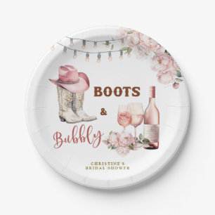 Assiettes En Carton Boots et Fête des mariées Bubbly