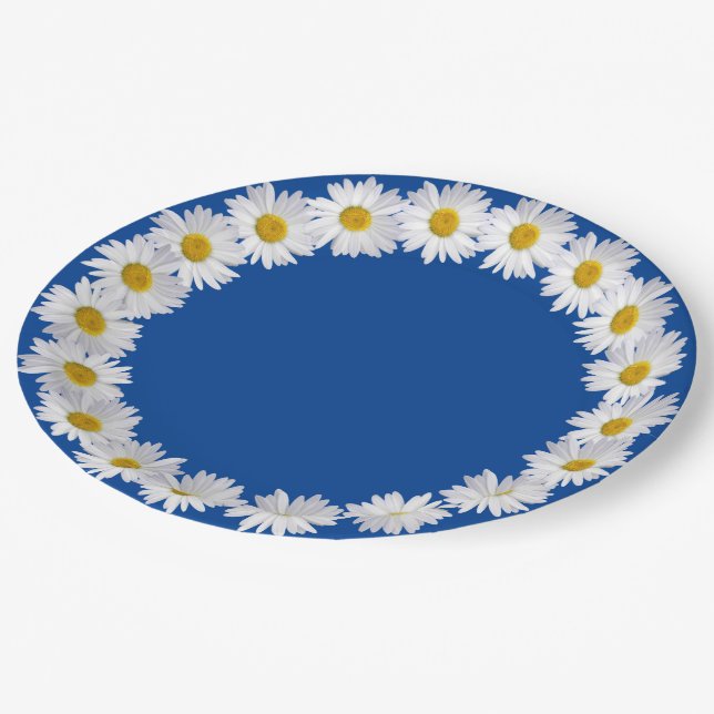Assiettes En Carton Bordure Bleue Bleue De La Faisée (Angle)