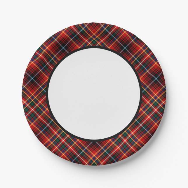 Assiettes En Carton Bordure de Clan Innes Tartan (Devant)