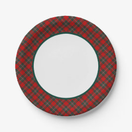 Assiettes En Carton Bordure du clan Tartan MacGregor