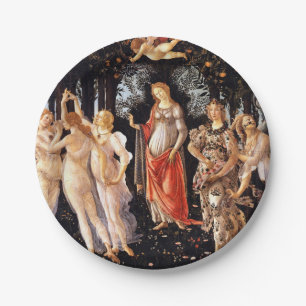 Assiettes En Carton BOTTICELLI -Primavera 1482