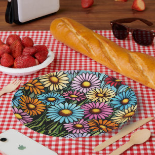 Assiettes En Carton Bouches vibrantes de Bohême - Revêtement de verre