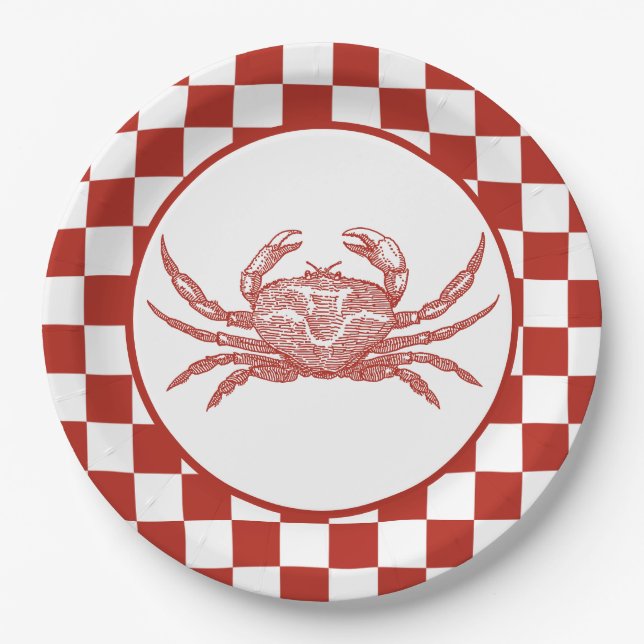 Assiettes En Carton Bouchon de crabe (Devant)