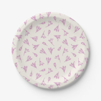 Assiettes En Carton Boucles de fleurs de lavande dainty