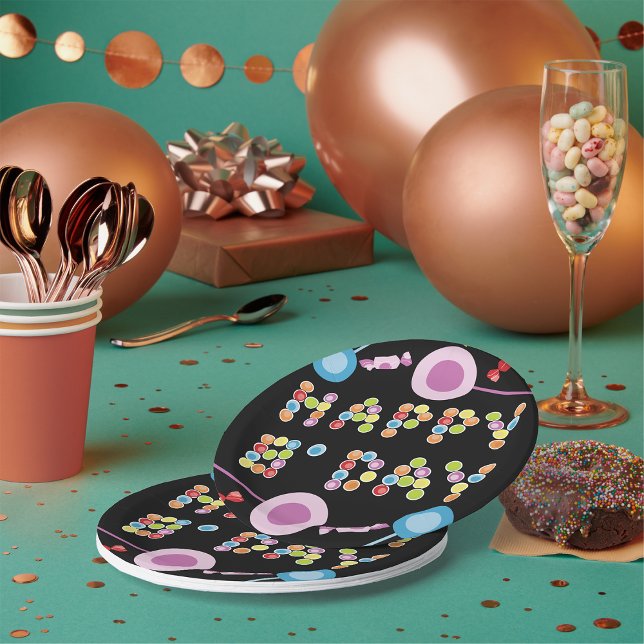 Assiettes En Carton Bougies de voeux d'anniversaire (Créateur téléchargé)