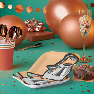 Assiettes En Carton Bouilloire avec sachet de thé