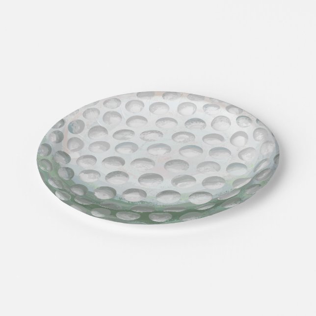 Assiettes En Carton Boule de golf (Angle)