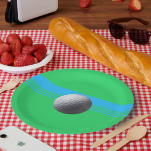 Assiettes En Carton Boule de golf grandes plaques de papier