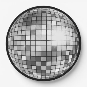 Assiettes En Carton Boule disco rétro groovy