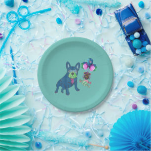 Assiettes En Carton Bouledogue français cartoon