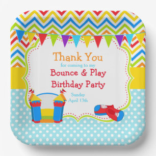 Assiettes En Carton Bounce House Bouncy Castle Anniversaire