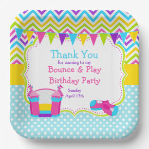 Assiettes En Carton Bounce House Bouncy Castle Anniversaire