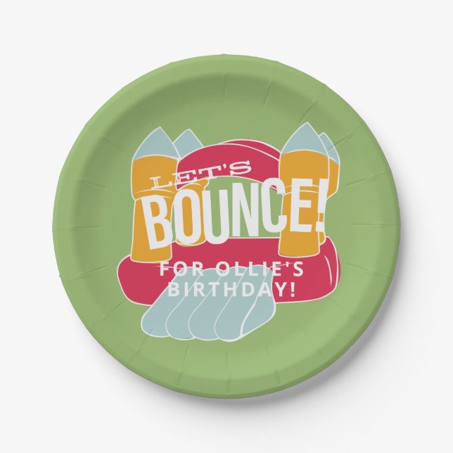 Assiettes En Carton Bounce Maison/château design (Devant)